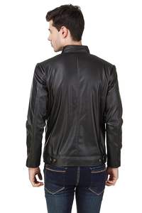 Ropa de hombre Chaqueta de cuero con cremallera completa personalizada Chaqueta bordada de gran tamaño Chaqueta de cuero de invierno para hombre - Product Image 2