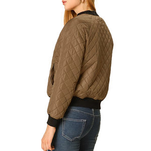 Blouson d'aviateur en satin pour femmes le plus vendu avec doublure en nylon de qualité couleur unie meilleure qualité pour veste en satin pour femmes - Product Image 2