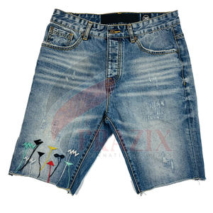 Short en jean déchiré pour homme, Slim, délavé, tendance, été - Product Image 1