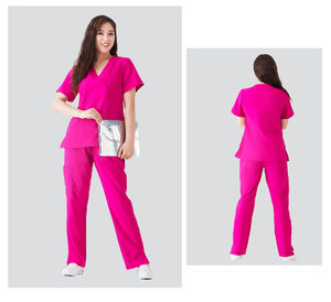 Conjuntos de Uniformes Médicos de Tela de Polialgodón de 175 GSM, Uniformes de Hospital Cómodos para Médicos, Enfermeras y Clínicas - Product Image 4