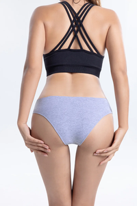 Braguitas de Algodón de Tiro Bajo de Color Sólido para Mujer, Cómodas Bragas de Punto con Tiro Alto y Tinte Liso - Product Image 6