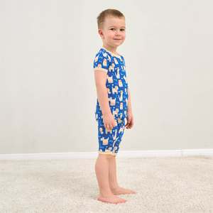 Conjunto de Pijama Corto de Bambú Suave para Niños, Ropa de Dormir Personalizada para Niños, Pijamas de Algodón al por Mayor - Product Image 2