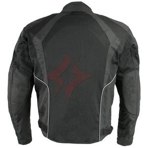 Chaqueta de Motociclista Protectora Transpirable para Todas las Estaciones, al por Mayor, Negra, de Malla Blindada, Unisex, Personalizable - Product Image 2