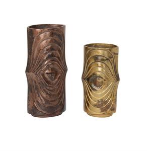 Vase en aluminium texturé artisanal biologique, sculpture abstraite, vase à bourgeons, décoration de table de salon contemporaine, art de luxe, floral - Product Image 4