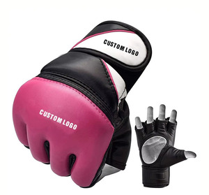 ถุงมือหนัง MMA ครึ่งนิ้วแบบกำหนดเองพร้อมการป้องกันข้อนิ้วสำหรับการต่อสู้และการต่อสู้แบบ UFC - Product Image 5