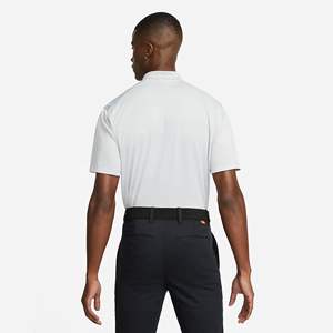 Polo de Golf para hombre, camiseta transpirable de 100% poliéster, con solapa de 2 botones, color gris, claro, para rendimiento - Product Image 2