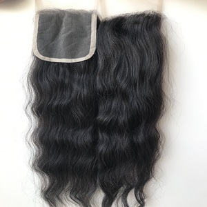 La mejor calidad 4*4 Remy cierre y Frontal 20 pulgadas Natural 1B Color Natural Wave 4x4 HD Cierre de cabello de encaje con proveedor de cabello de bebé - Product Image 5