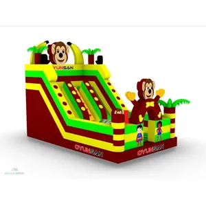 สไลเดอร์เป่าลมรูปลิงขนาดใหญ่สำหรับเด็ก ใช้งานกลางแจ้ง ทนทาน - Product Image 6