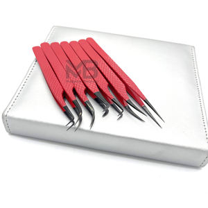 Pinzas para Pestañas de Acero Inoxidable Japonés al por Mayor con Punta Dentada Antiestática para Extensiones de Marca Privada - Product Image 5