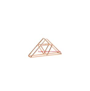 Modern Rose Gold Metal <b>Napkin</b> Holder Stylish Triangular Tabletop Tissue <b>Dispenser</b> Stand For Dining Table Restaurant Decor - Product Image 1