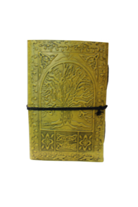 Handmade vàng da thật Tạp Chí với <span class=keywords><strong>3</strong></span> nổi đá quý du lịch máy tính xách tay dây đeo đóng cửa sang trọng bơm lại nhật ký - Product Image 5