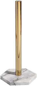 Luxury Marble & Gold Plated Metal <b>Paper</b> Towel Stand Elegant Countertop Holder With Marble Base Toilet Bathroom Wholesale Price - Product Image 4