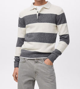 Pull en maille vintage à manches longues pour femme, motif géométrique, décontracté, avec logo personnalisé OEM, collection automne 2026 - Product Image 6