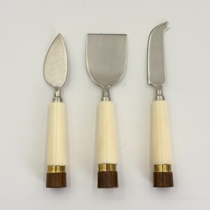 New Handle Design Food Grade Kitchen Cute Stainless Steel Cheese Knife <b>Set</b> with Wooden Handle Cheese Knife for Home Restaurant - Product Image 2