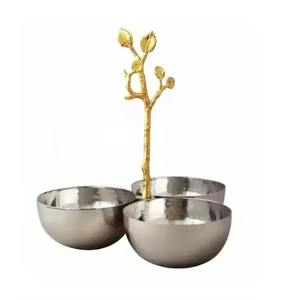 Ensemble de bols de service en acier inoxydable moderne pour les espaces de repas décoratifs - Product Image 1