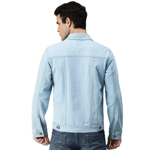 Chaqueta Vaquera Moderna para Hombre, Ropa Casual para Venta al por Mayor, Chaqueta Vaquera de Algodón de Alta Calidad para Hombre, Logotipo Personalizado - Product Image 5