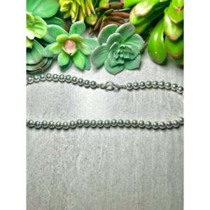 Collier en argent sterling 8 mm fait main par les Navajo, perles en forme de boule, tendance, classique, religieux, avec grenat, améthyste, diamant, opale, perle - Product Image 2