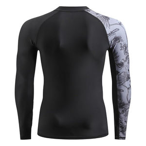 Venta caliente Rash Guards para adultos Custom Arm Sleeve Impreso Dry Fit Full Crew Neck Poliéster Spandex Rash Guards en la mejor venta - Product Image 4