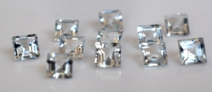 Natural 4mm Aguamarina Cuadrada Facetada-Aguamarina Suelta Calidad Superior - Product Image 3