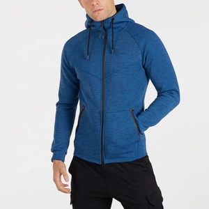 Sudadera con capucha deportiva informal con cremallera para hombre, bolsillos de manga larga, pista para correr, gimnasio, sudadera de entrenamiento, Invierno 100%, forrado de algodón - Product Image 5