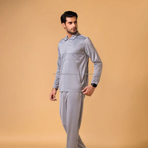 Conjunto Deportivo Personalizado con Logotipo para Hombre, Chándal con Bolsillo Lateral con Cremallera para Hombre, Fabricado - Product Image 1