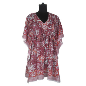 Bloque estampado sin mangas Maxi algodón indio Maxi Vestidos para mujeres KFCS119 algodón verano Maxi vestido 100% diseñador de ropa orgánica - Product Image 6