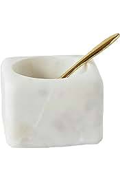 Bol en céramique blanche avec glaçure craquelée dorée, design minimaliste, fait main, pour servir les aliments, bol décoratif de qualité supérieure - Product Image 3