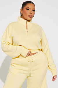 Venta caliente personalizado Casual conjunto de dos piezas 1/4 Sudadera con cremallera deportes ropa informal suelta Conjunto de sudadera y pantalón sólido para mujer - Product Image 2