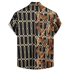 OEM High Quality Printed Summer Men's Sleepwear <b>Set</b> Soft Breathable Cotton Polyester Fabric Best Price - Product Image 4