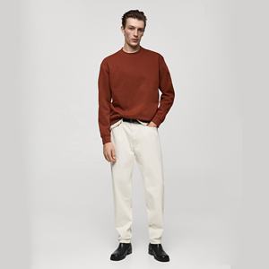 2024 nouveaux sweats à col rond pour hommes personnalisés 100% coton polaire graphique pull à capuche surdimensionné automne plaine teint - Product Image 2
