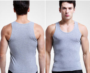 Transpirable para correr de verano Venta al por mayor Ropa deportiva para hombres Sin mangas Fitness Tank Top Street Cotton Custom Logo Print - Product Image 2