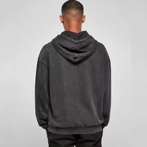 Nouveaux sweats à capuche décontractés délavés à l'acide pour hommes, personnalisables, collection hiver, 100% coton molletonné, écologiques, vente en gros pour adultes - Product Image 3
