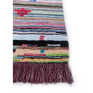 Tapis en laine et soie de bambou noué à la main grande surface Freedom Manchaha, motif abstrait rose et violet pour la maison, le couloir, les adolescents - Les-1496 - Product Image 4