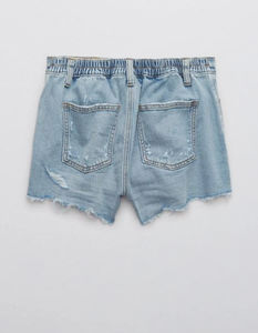 กางเกงขาสั้นผ้ายีนส์แบบมีซิปรูดสำหรับผู้หญิงกางเกงขาสั้นผ้ายีนส์นุ่มพิเศษพิมพ์โลโก้ตามสั่ง - Product Image 5