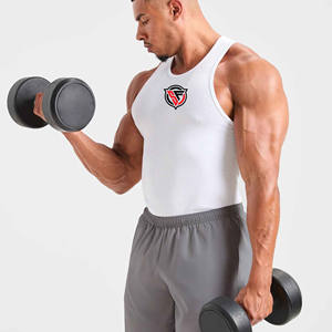 Camiseta sin mangas de algodón 100% sin mangas para hombre con logotipo personalizado para Fitness, correr, gimnasio, camiseta sin mangas para hombre, técnica de lavado de poliéster/LICRA - Product Image 4