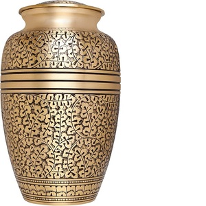 Urna funeraria de cremación de Metal para hombres y mujeres adultos, almacenamiento de cenizas humanos, artesanía a mano - Product Image 2