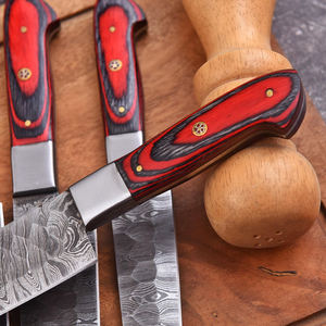 Cuchillo de Chef Profesional de Acero de Damasco al por Mayor, Funda de Cuero Personalizable, Regalo Perfecto para Él y Ella, Juego de Cocina, Soporte OEM - Product Image 5