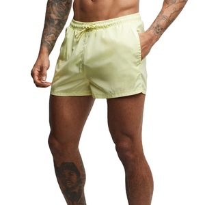 Pantalones cortos de playa de verano de estilo callejero para hombre, transpirables, ligeros, de poliéster/algodón, cintura elástica, Color sólido, ecológicos - Product Image 6