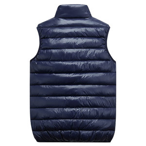 Chaqueta acolchada de invierno acolchada con estilo para hombre, sin mangas, a la moda, impermeable, decoración de piel de cuero, cremallera de talla grande - Product Image 6