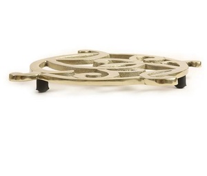 Luxury Aluminum <b>Matte</b> Gold Trivet Non-Slip Metal Top for Heat Resistant Pan Hotpot Kitchen Dining <b>Table</b> Protection for Home Use - Product Image 2