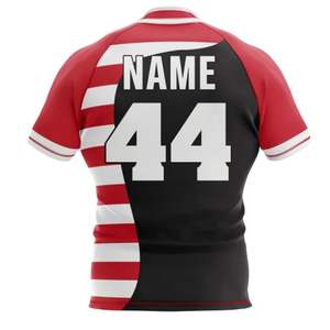 Camisetas de Rugby Personalizadas con Nombre de Jugador 2026, Sublimación, 240 Gramos, Poliéster y Elastano, Uniforme de Rugby para Hombre - Product Image 2