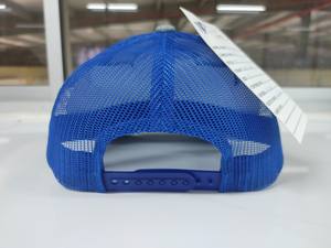 Logotipo personalizable Heather Grey Blue Mesh Trucker Cap Transpirable Uso diario para el rendimiento al aire libre Hecho Vietnam Factory Sporty - Product Image 3