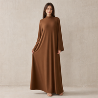 Özel Tasarım Kapalı Abaya Kadın Müslüman Tesettür Örme Jersey Elbise Bol Kesim Tam Kapsama Büyük Beden Nefes Alabilen Günlük Kullanım OEM