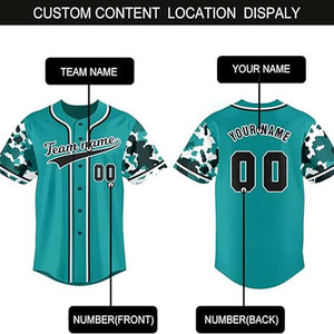 เสื้อเบสบอลสำหรับผู้ชายผ้าโพลีเอสเตอร์พิมพ์ลายเสื้อเจอร์ซี่ - Product Image 4