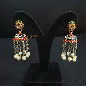 ต่างหู meenakari jhumki กับลูกปัดมุก - Product Image 2