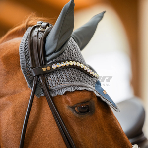 Couvre-oreille de cheval en crochet respirant et léger lavable bonnet de mouche fabriqué au Pakistan conçu pour le confort style bonnet d'oreille - Product Image 2