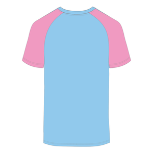 เสื้อยืดแขนแร็กแลนแจ็คแอนด์จิลล์ของอเมริกาเสื้อสีชมพูปักลายสีดำ & Civic เครื่องแต่งกายมืออาชีพ - Product Image 2