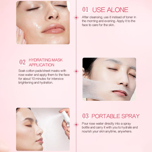 Spray de tóner de Rosa natural con logotipo personalizado, niebla facial refrescante e hidratante para el cuidado diario de la piel - Product Image 6