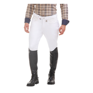 Pantalones duraderos Oslo para hombre con parche en la rodilla, productos de caballos ecuestres al por mayor para jinetes - Product Image 4