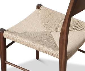 Cheap Modern Scandinavian Dining <b>Chair</b> with Solid Wood and Brown Finish Non-Foldable for Indoor/Outdoor Villa Use - Product Image 6